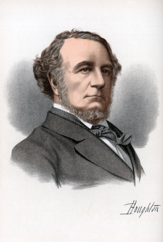 Detail of Richard Monckton Milnes, 1st Baron Houghton, English poet and politician by Cassell