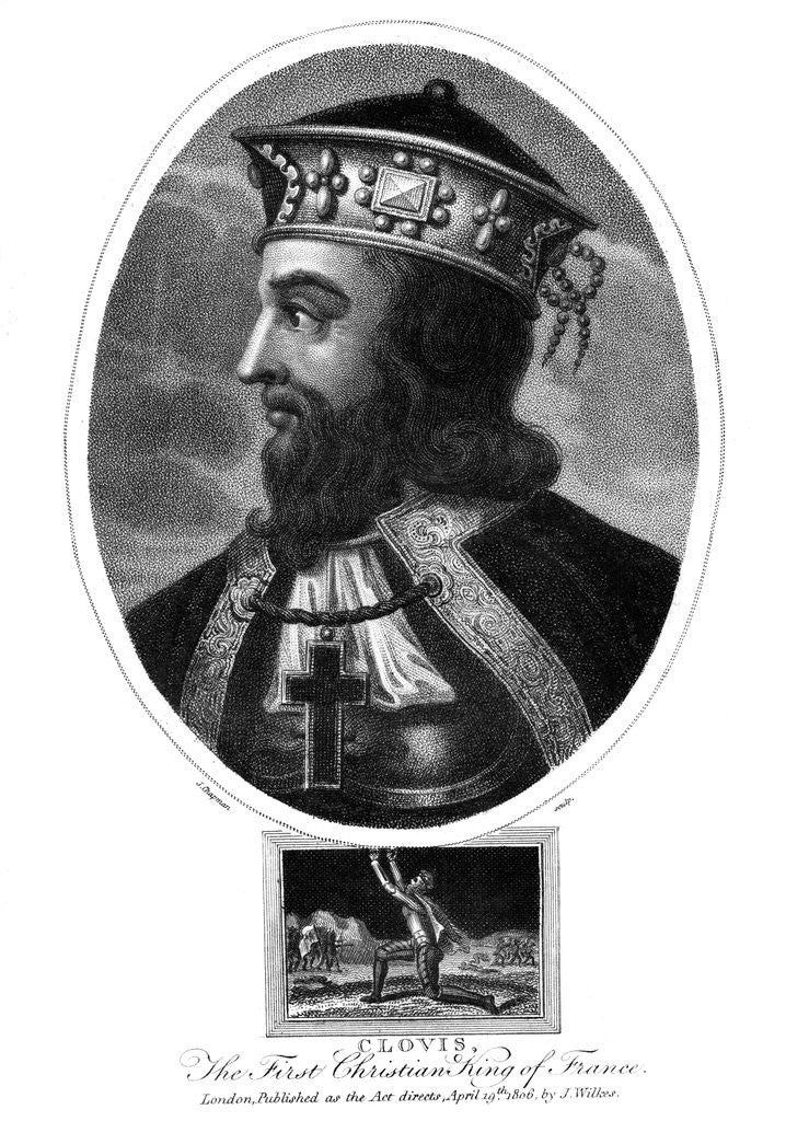 Detail of Clovis, the first Christian King of the Franks by J Chapman
