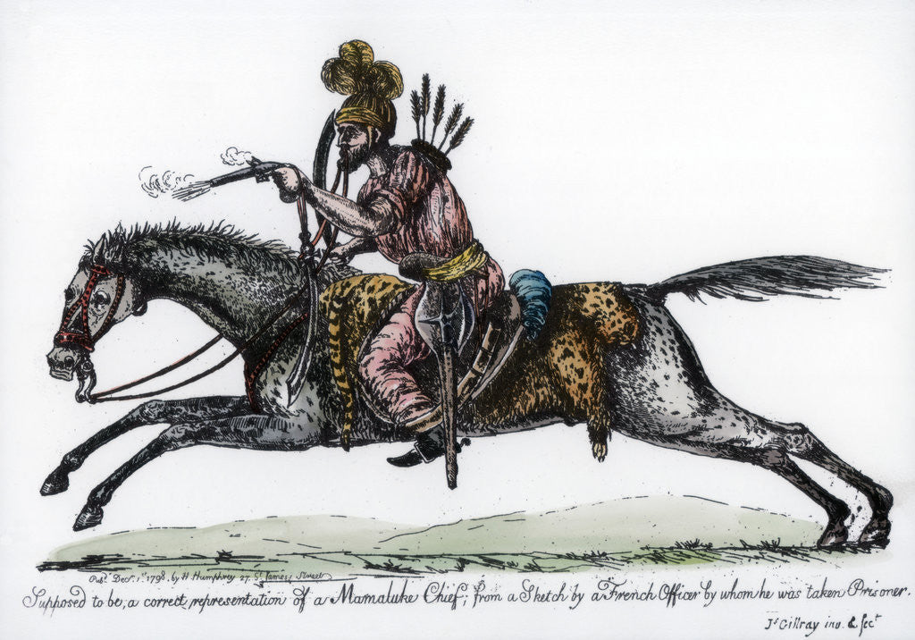 Detail of Mameluke chief by James Gillray