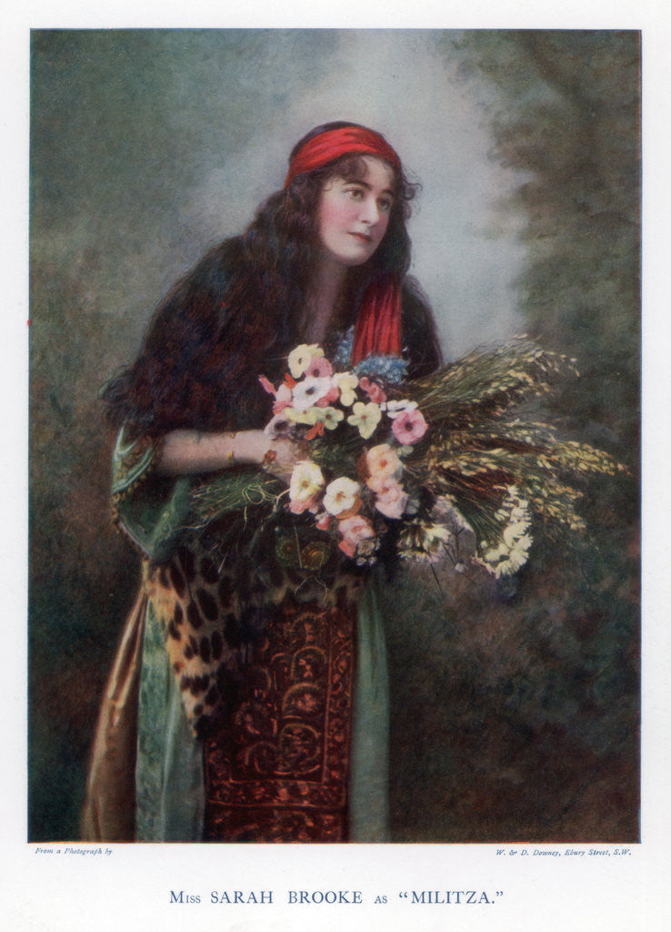 Detail of Sarah Brooke, British actress by W&D Downey