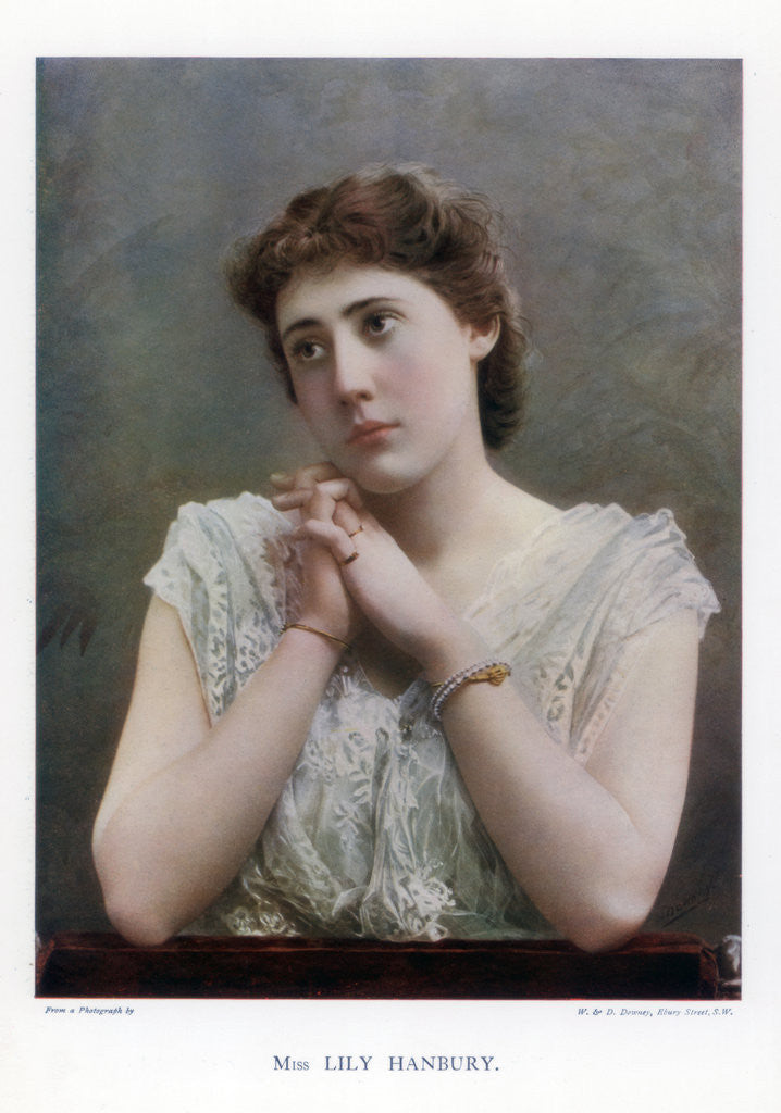 Detail of Lily Hanbury, English stage actress by W&D Downey