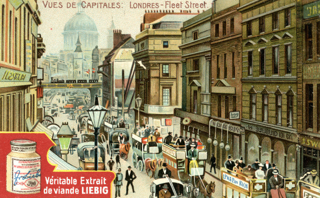 Detail of Views of Capitals: Fleet Street, London by Anonymous