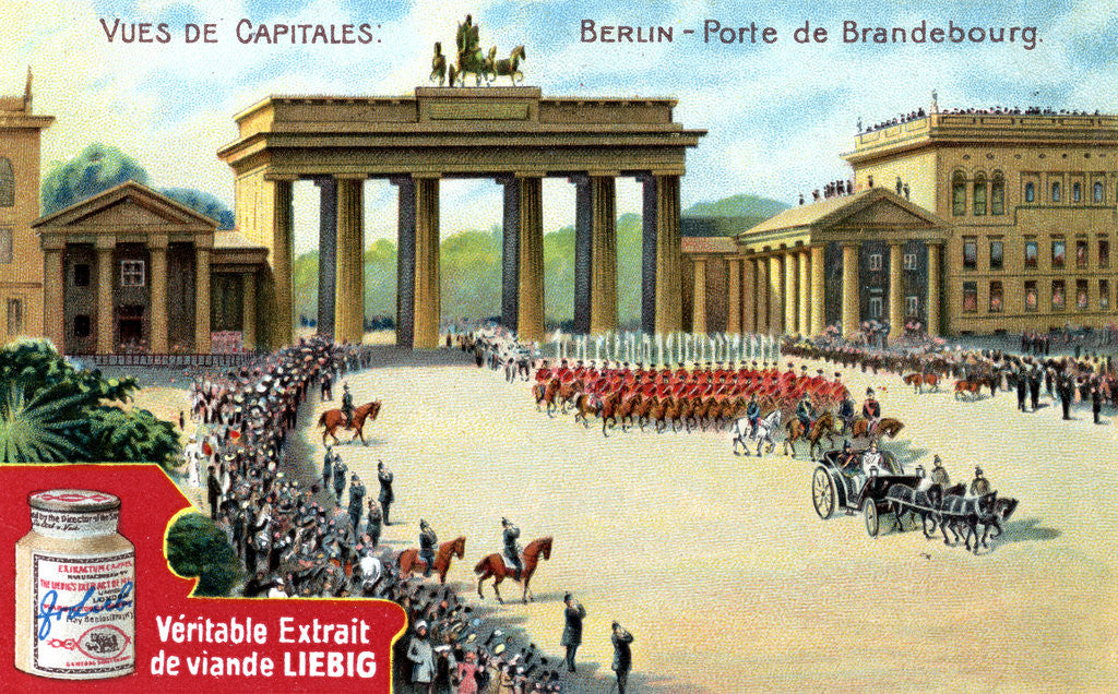 Detail of Views of Capitals: Brandenburg Gate, Berlin by Anonymous
