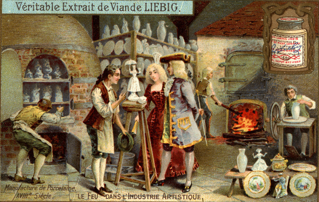 Detail of Manufacture of porcelain in the 18th century by Anonymous