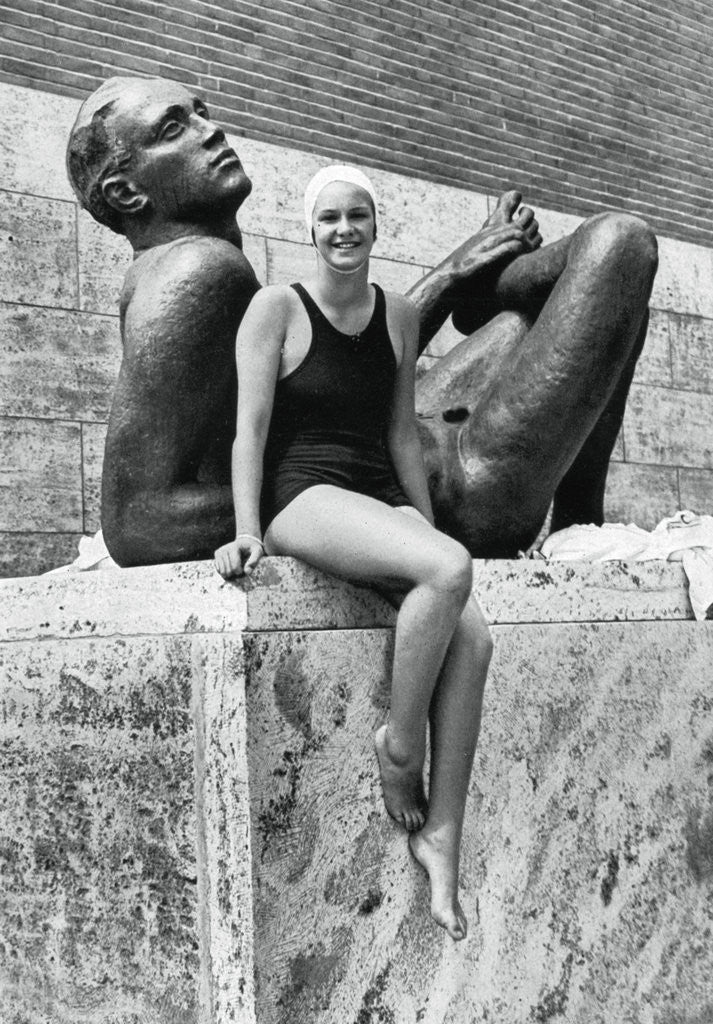 Detail of Jeanette Campbell, Argentine swimmer, Berlin Olympics by Anonymous
