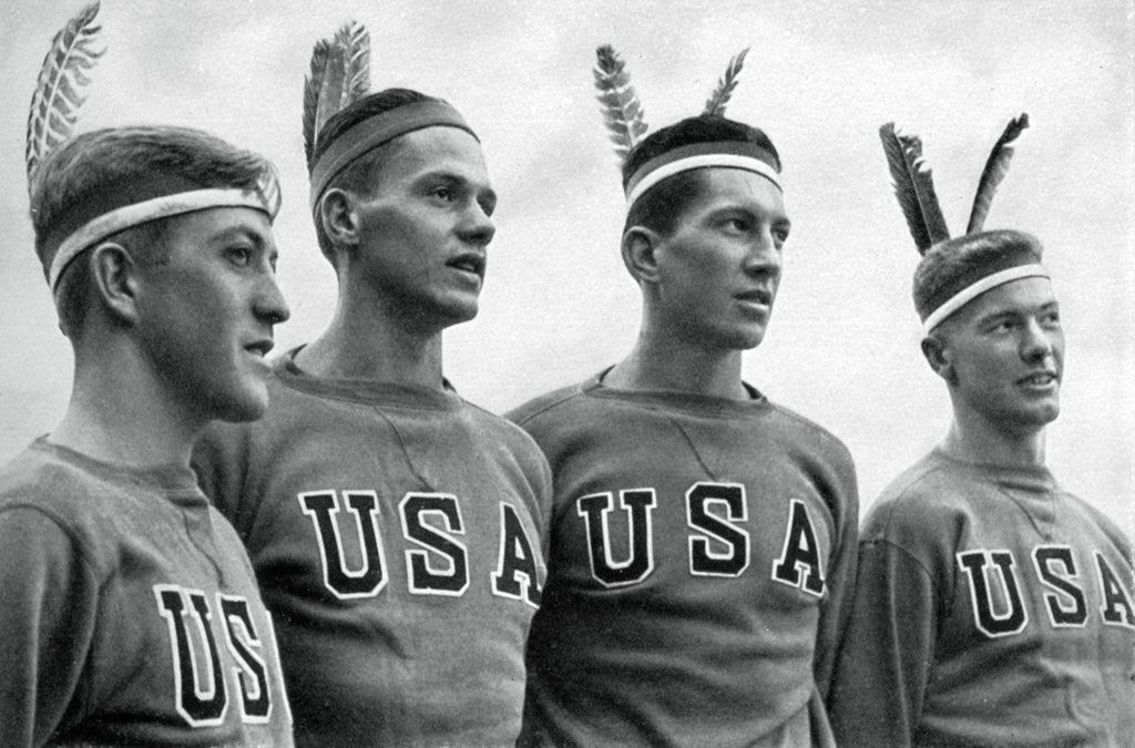Detail of Part of the American gold medal-winning rowing eight, Berlin Olympics by Anonymous