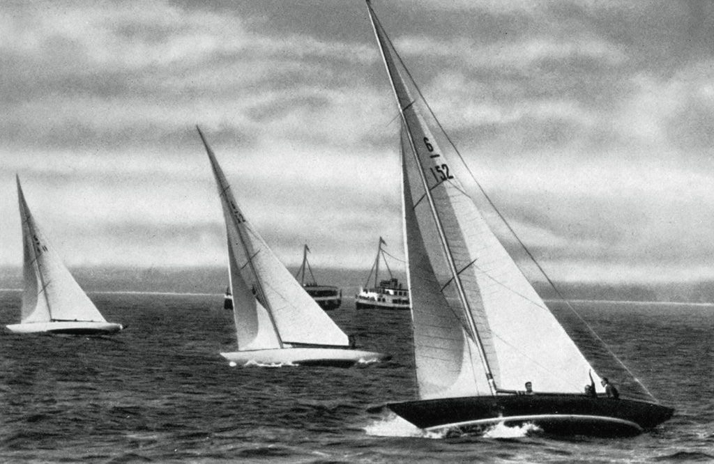 Detail of Six metre R class sailing, Berlin Olympics by Anonymous