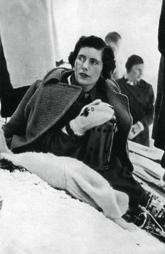 Detail of Diana Gordon Lennox, Canadian skier, Winter Olympic Games, Garmisch-Partenkirchen, Germany by Anonymous