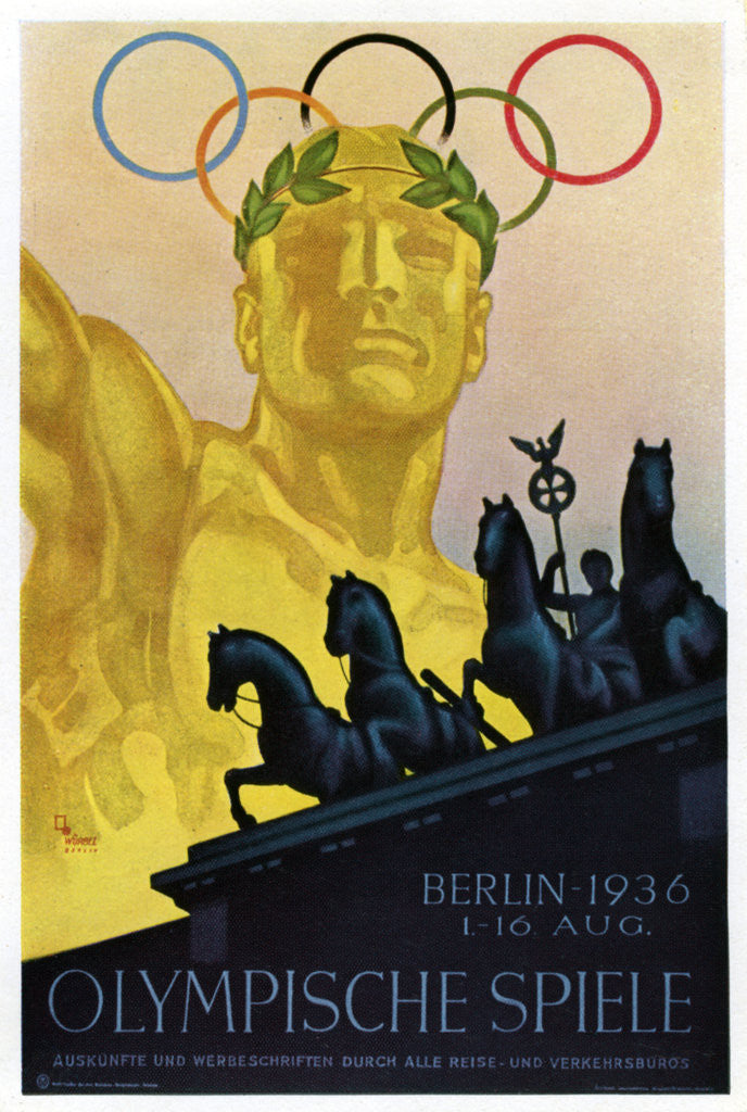 Detail of Poster for the 1936 Olympic Games, Berlin by Anonymous