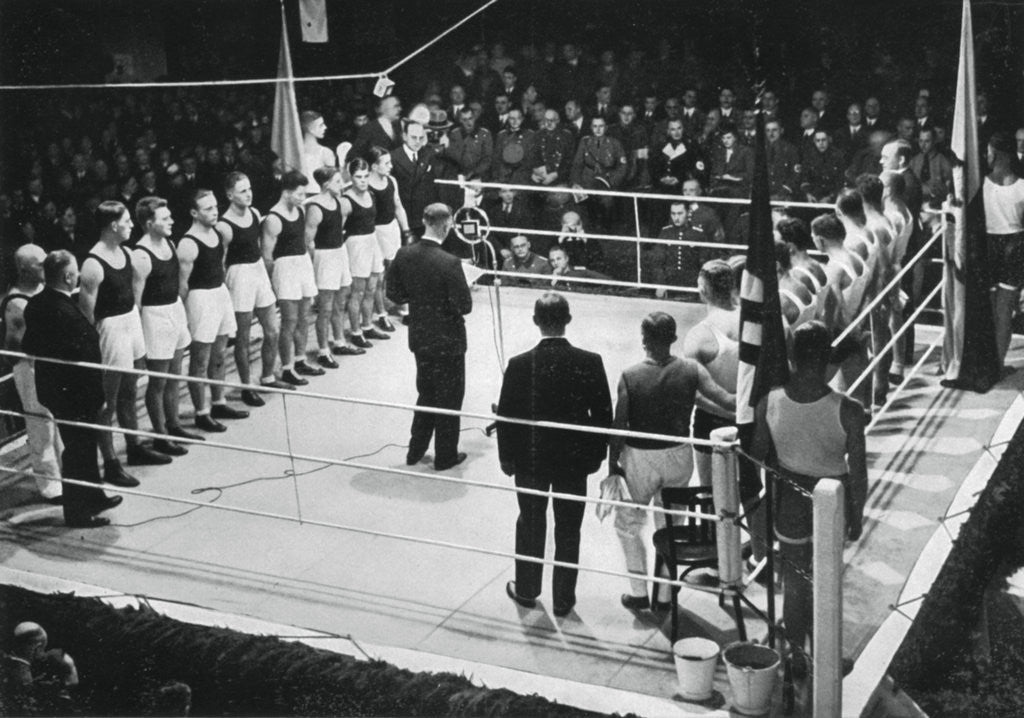 Detail of Amateur boxing competition between Germany and Poland by Anonymous