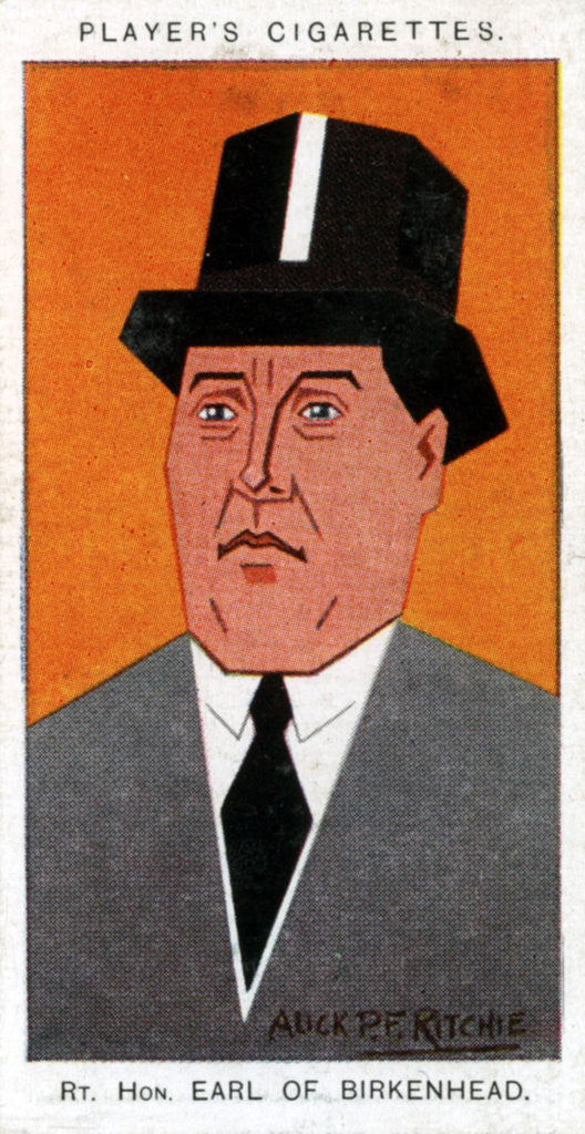 Detail of Frederick Edwin Smith, 1st Earl of Birkenhead, Lord Chancellor by Alick P F Ritchie