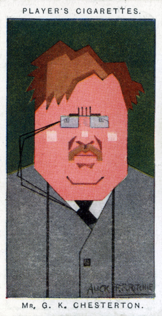 Detail of GK Chesterton, British poet, novelist and critic by Alick P F Ritchie