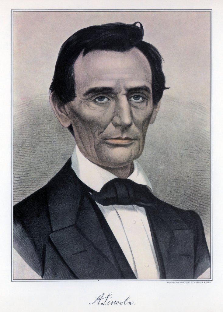 Detail of Abraham Lincoln, sixteenth President of the United States by Currier and Ives