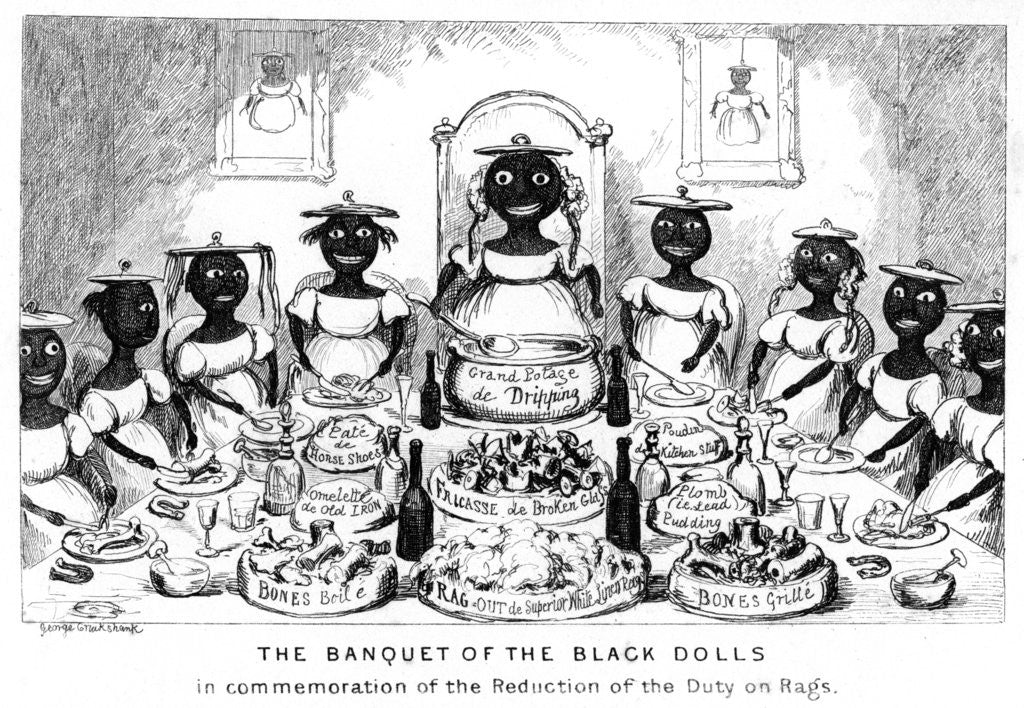 Detail of The Banquet of the Black Dolls by George Cruikshank