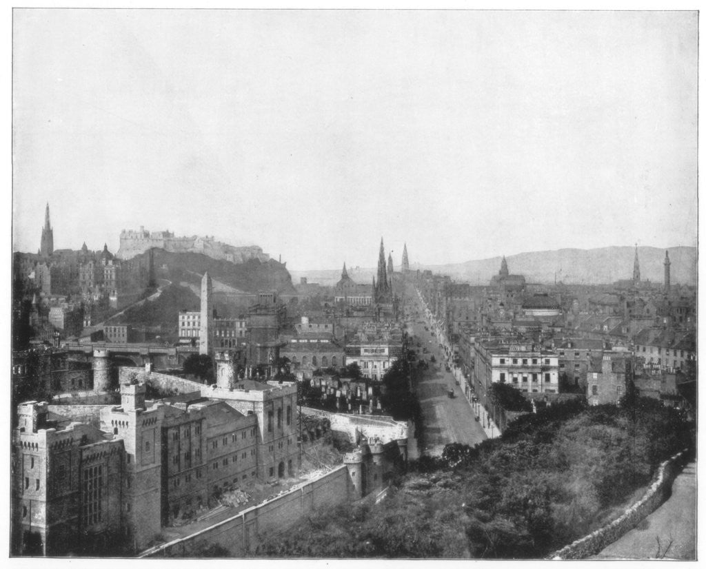 Detail of Edinburgh and Scott's Monument by John L Stoddard