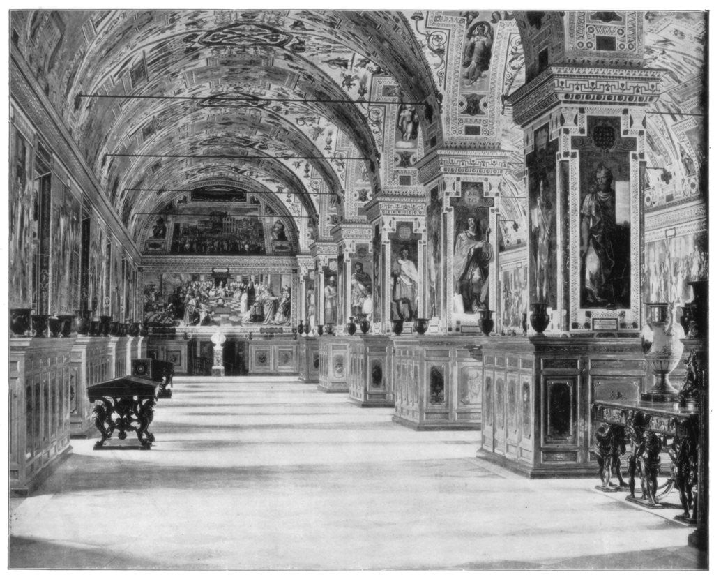 Detail of The Vatican Library, Rome by John L Stoddard