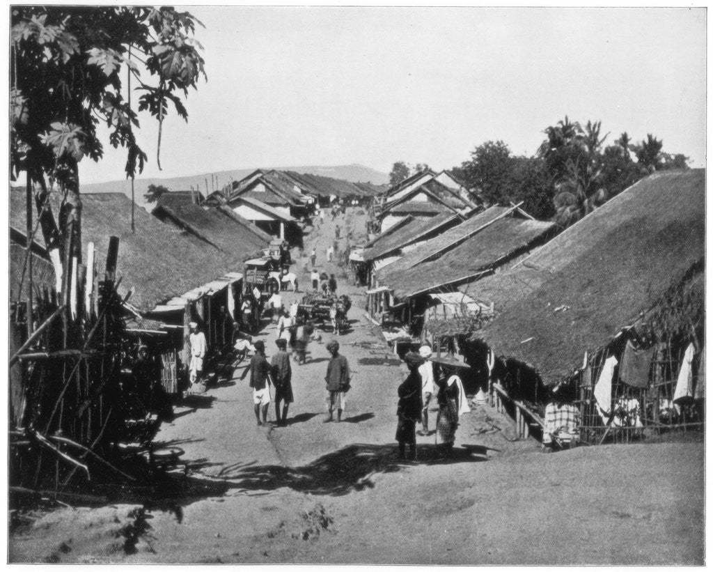 Detail of Village near Calcutta, India by John L Stoddard