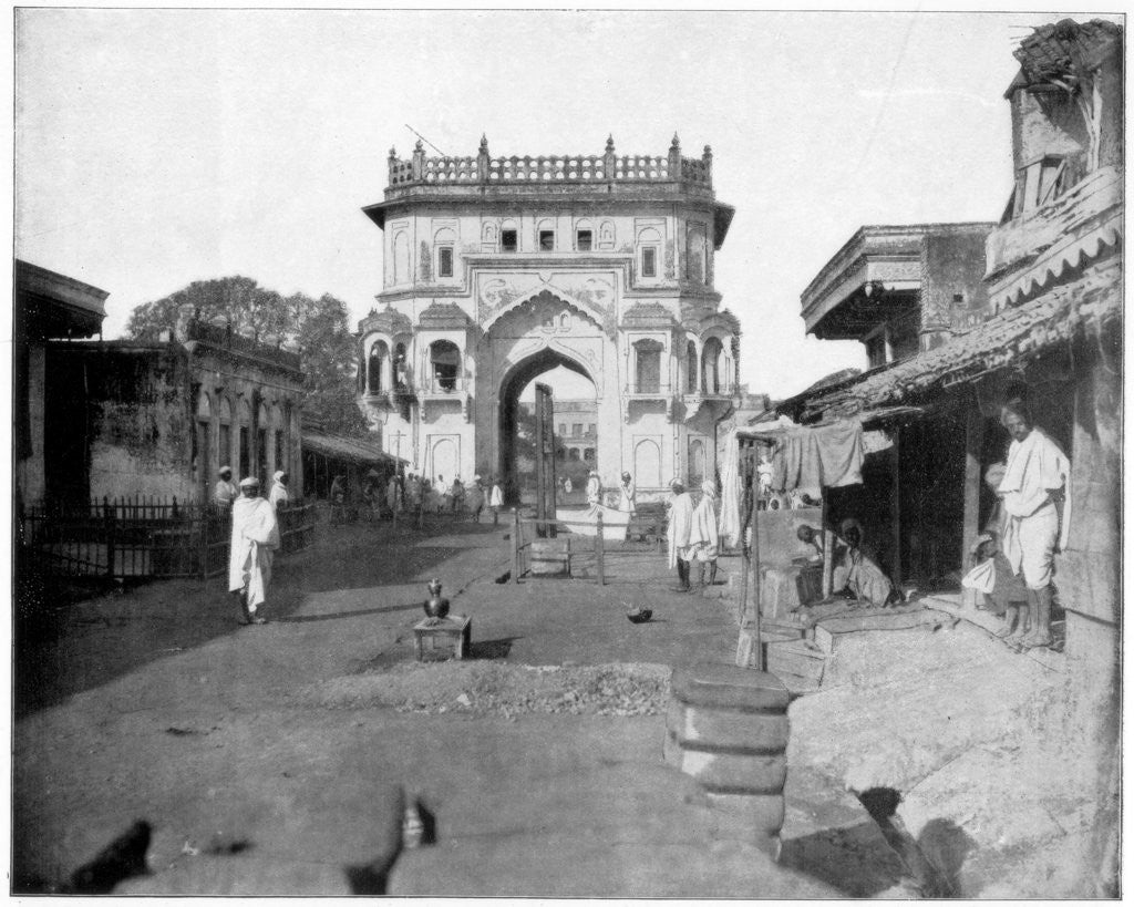 Detail of Gate to Lucknow , India by John L Stoddard