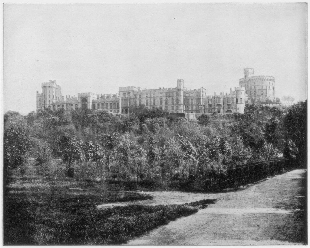Detail of Windsor Castle, England by John L Stoddard