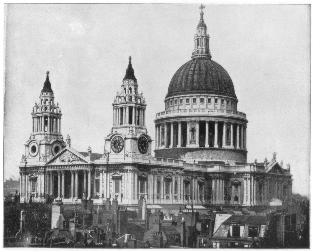 Detail of St Paul's Cathedral, London by John L Stoddard