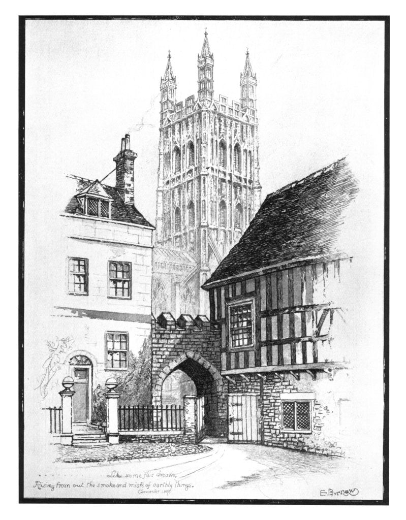 Detail of Gloucester Cathedral by Edward J Burrows