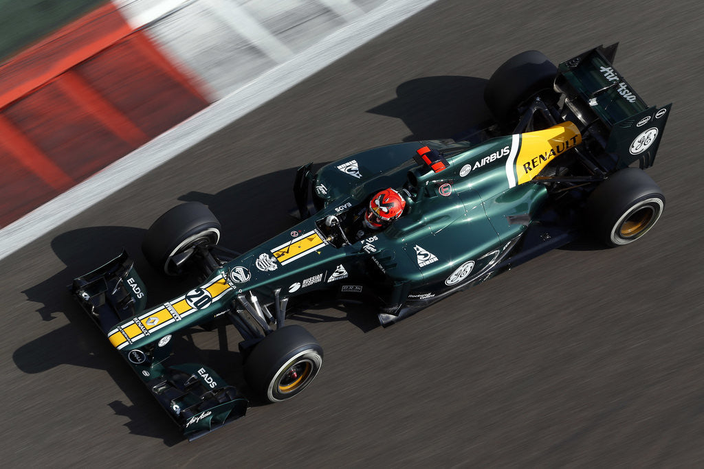 Detail of Flying Finn, Heikki Kovalainen, Abu Dhabi by Steven Tee