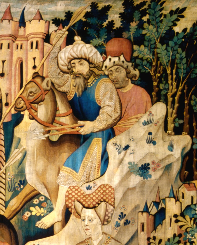 Detail of Devonshire Hunting Tapestry detail by Anonymous