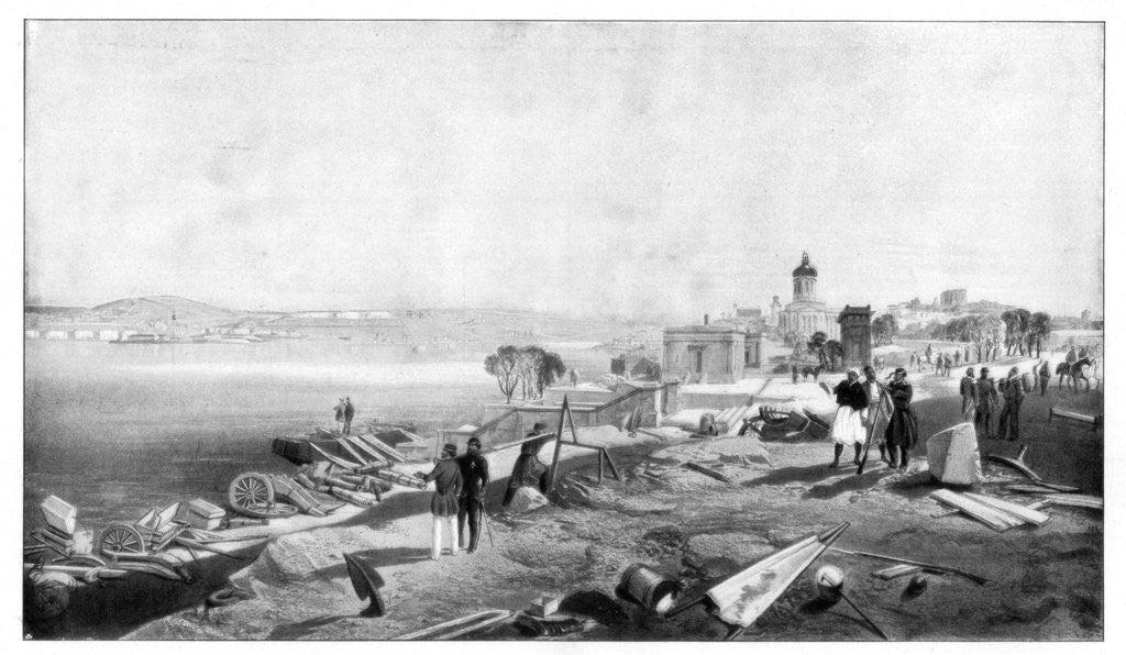 Detail of Sebastopol from the Rear of Fort Nicholas by William Simpson