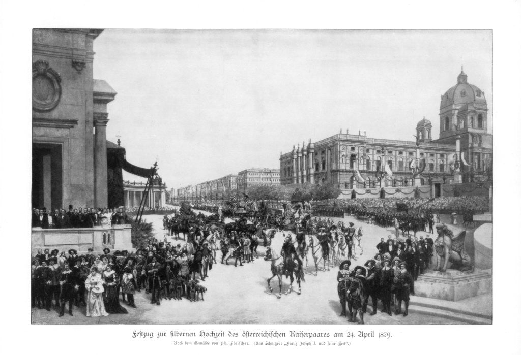 Detail of Procession at the celebration of the Silver Wedding of the Emperor and Empress of Germany by Richard Fleischer