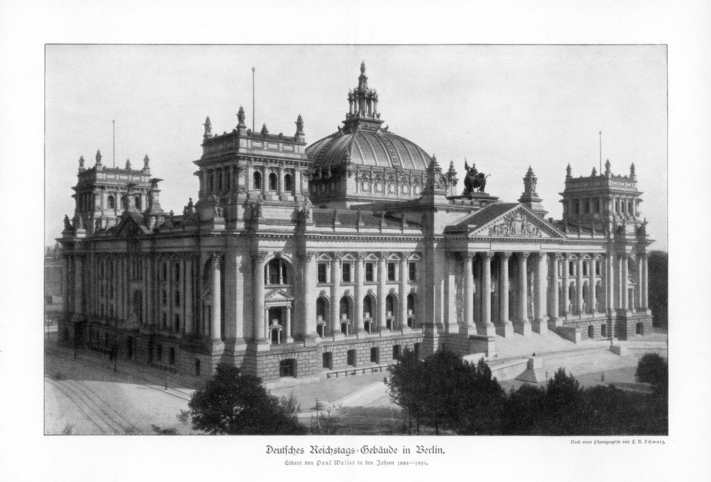 Detail of The Reichstag in the late 19th century by Anonymous