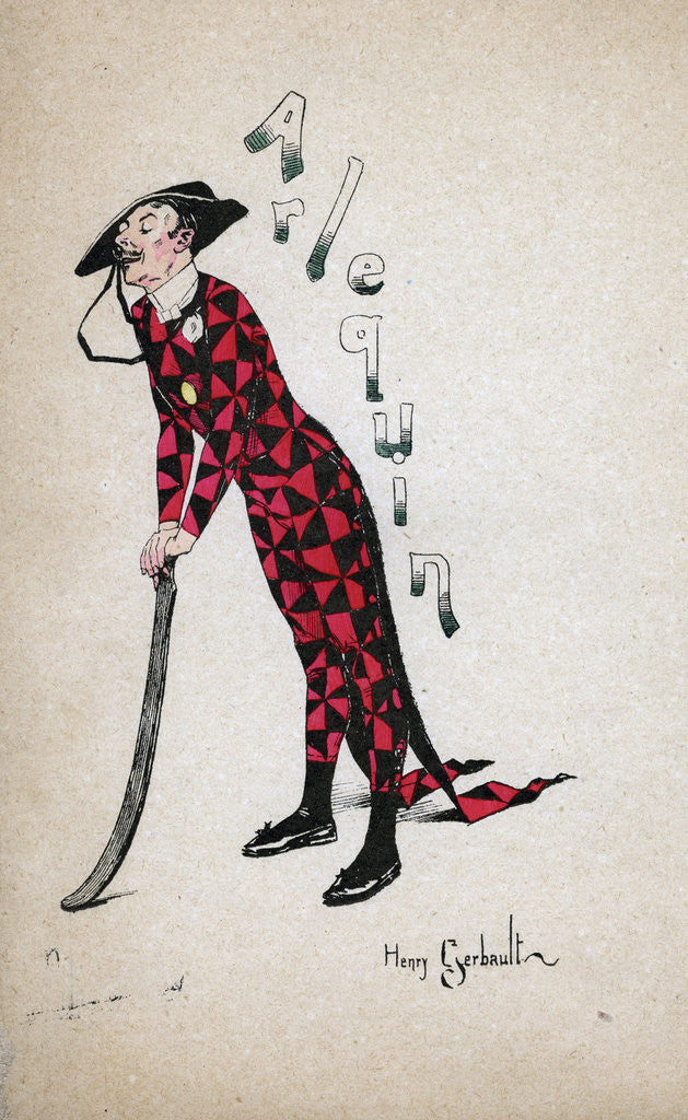 Detail of Harlequin by Henry Gerbault