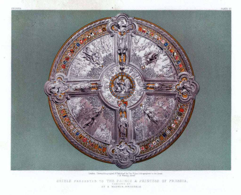 Detail of Shield Presented to the Prince and Princess of Prussia by John Burley Waring