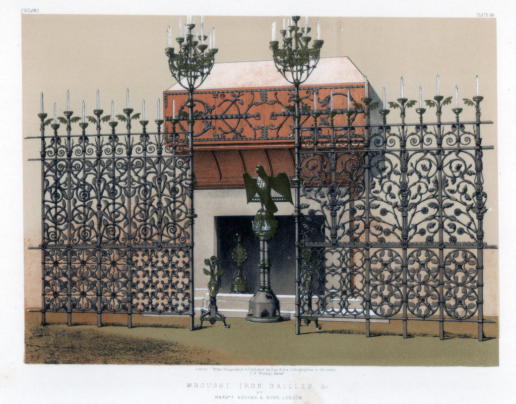 Detail of Wrought Iron Grilles by John Burley Waring