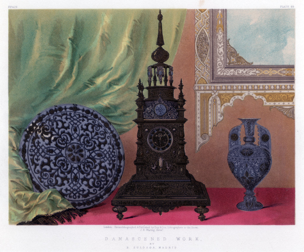 Detail of Damascened Work by John Burley Waring