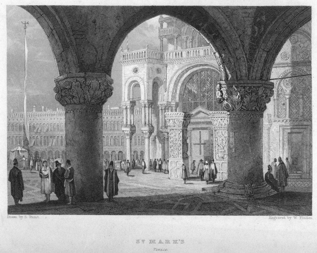 Detail of St Mark's, Venice by William Finden