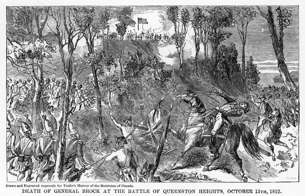 Detail of Death of General Brock at the Battle of Queenston Heights, October 13th by Anonymous