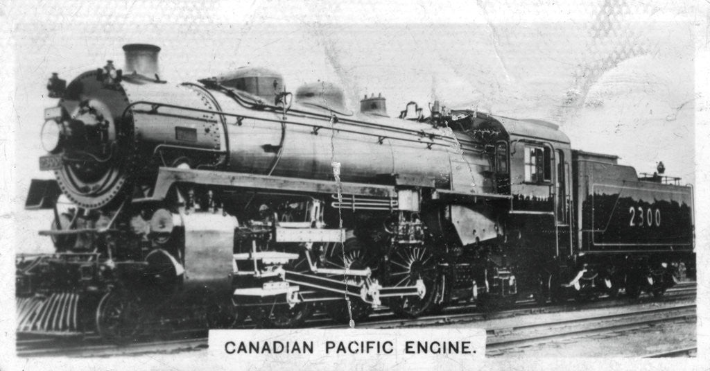 Detail of Canadian Pacific passenger engine, Canada by Anonymous