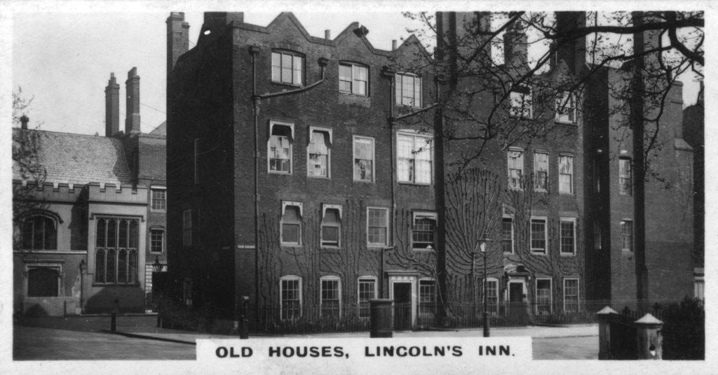 Detail of 'Old Houses, Lincoln's Inn', London by Anonymous