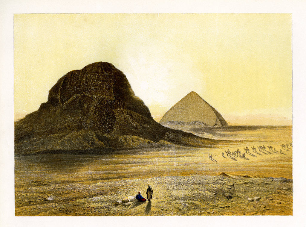 Detail of Brick Pyramids of Dashur, Egypt by W Dickens