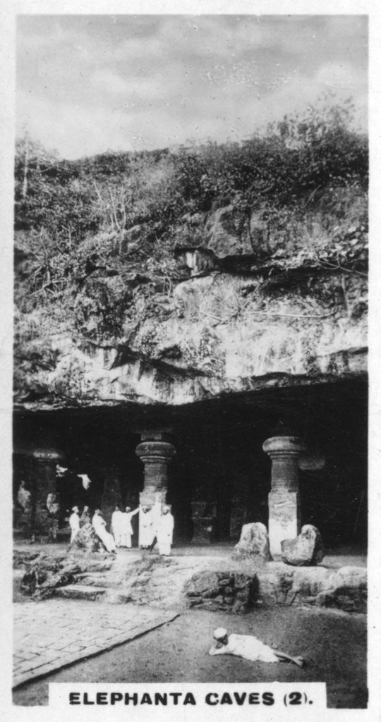 Detail of Elephanta Caves, Bombay, India by Anonymous