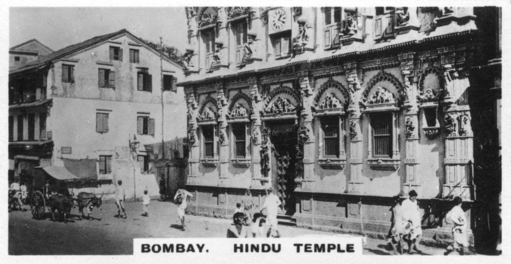 Detail of Hindu Temple, Bombay, India by Anonymous
