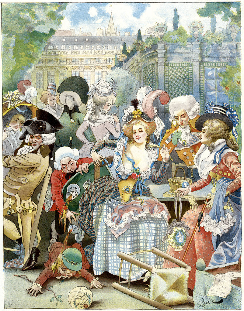 Detail of The royal palace, under the convention by Ferdinand Sigismund Bac