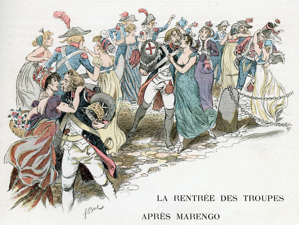 Detail of The return of French troops from Marengo by Ferdinand Sigismund Bac