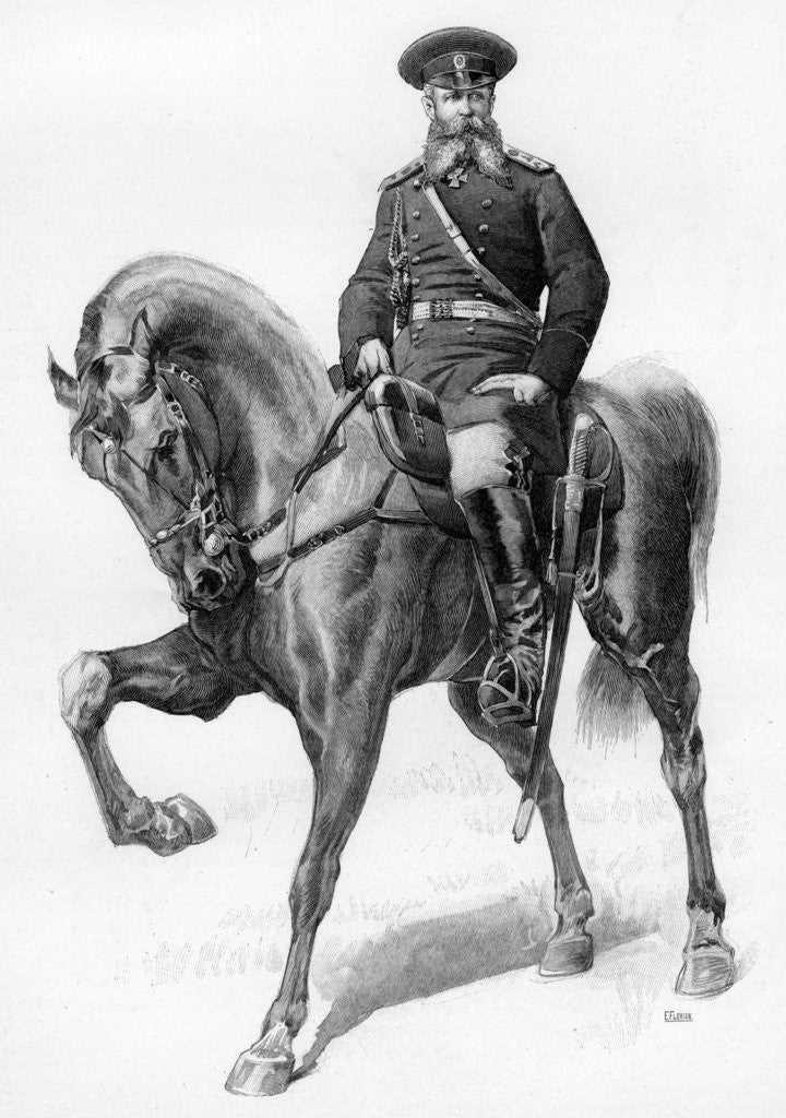 Detail of Field Marshal Joseph Gourko, Russian Field Marshal by E Florian