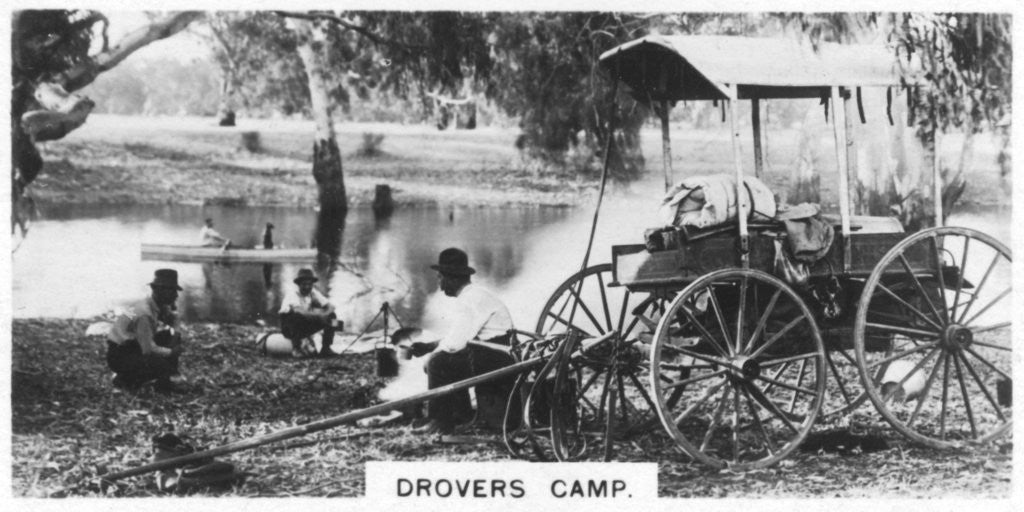 Detail of Drovers camp, Australia by Anonymous