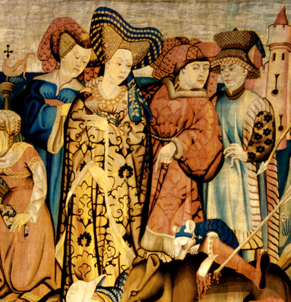Detail of Devonshire Hunting Tapestry detail by Anonymous