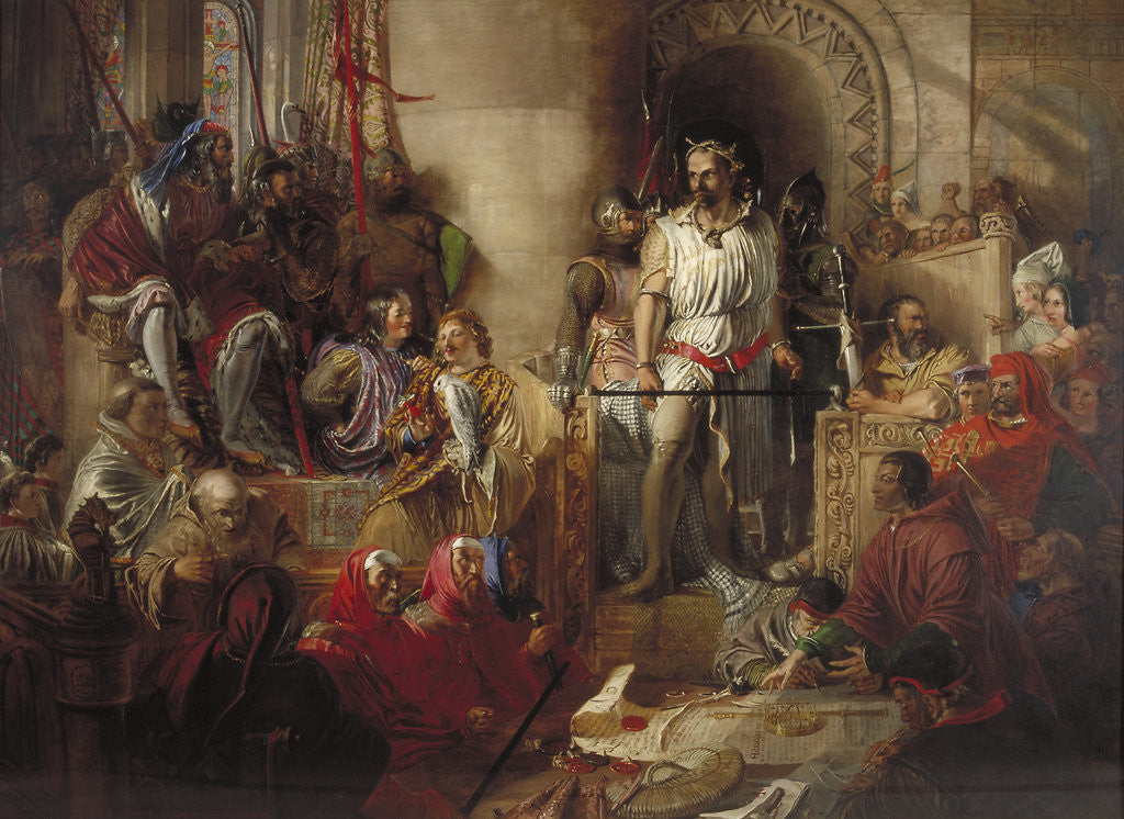 Detail of The trial of Sir William Wallace at Westminster by William Bell Scott