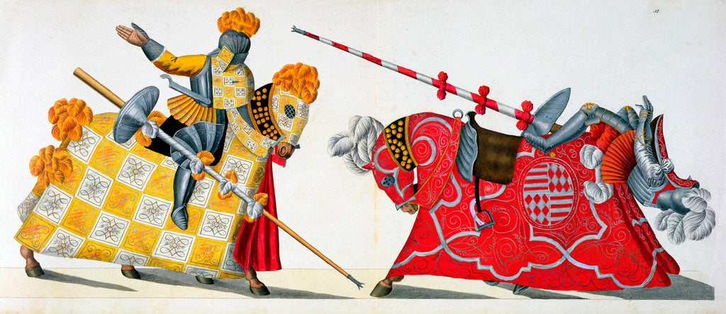 Detail of Two knights at a tournament by Friedrich Martin von Reibisch