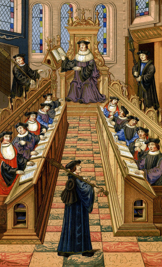 Detail of Doctors at the Université de Paris by Edward May