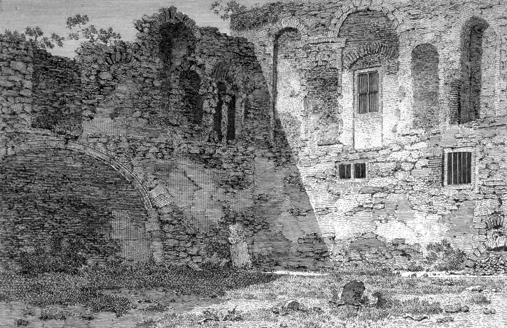 Detail of Ruins of the south transept, Church of St Bartholomew-the-Great, Smithfield, City of London by Anonymous